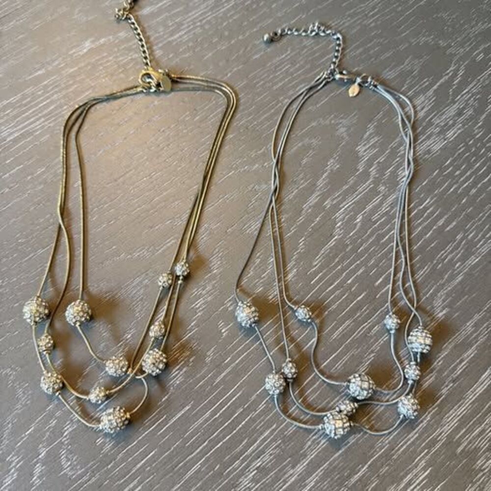 Set of 2 Chico's Necklaces in Silver & Gold Tone